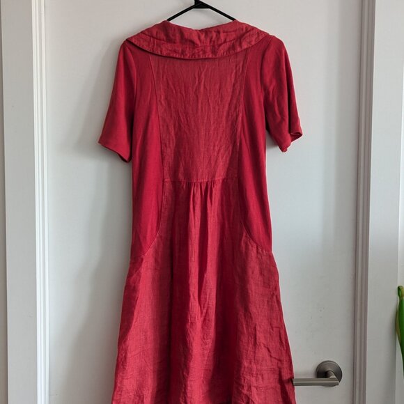 Pistache linen dress - Picture 2 of 6